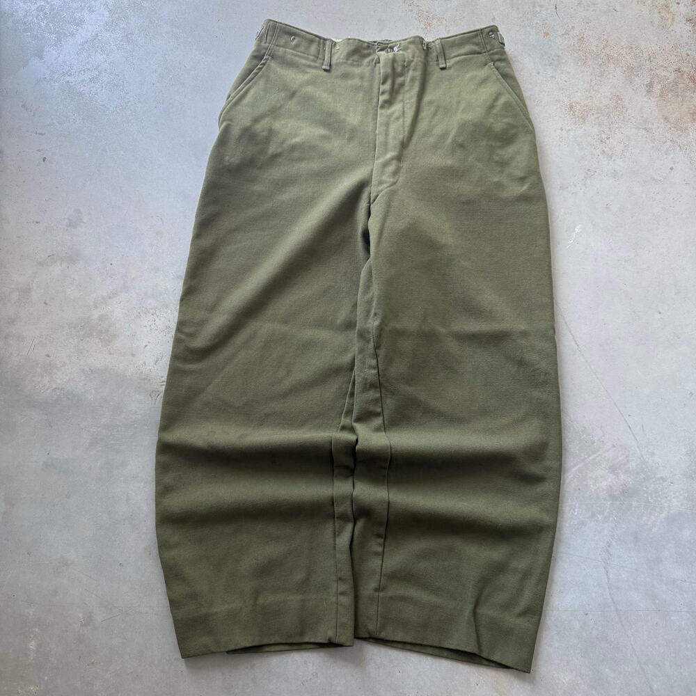 Vintage 50’s M-1951 Wool Olive Green Military Field Trouser Pants Size 32x26